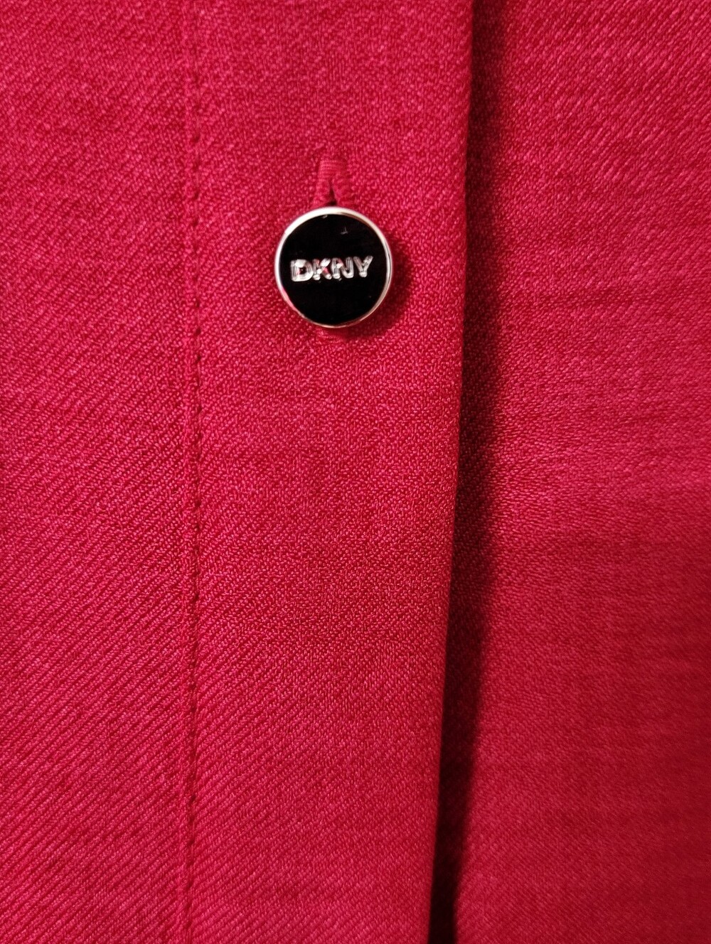 NWT DKNY raspberry pink long-sleeve shirt dress - Picture 5 of 10